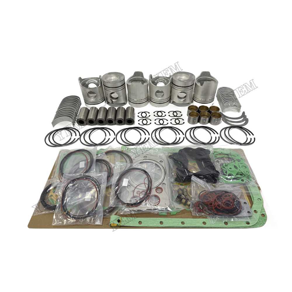 YEM Parts Piston and Rings With Gasket Set With Bearing Set for Mitsubishi 6D20 Spare