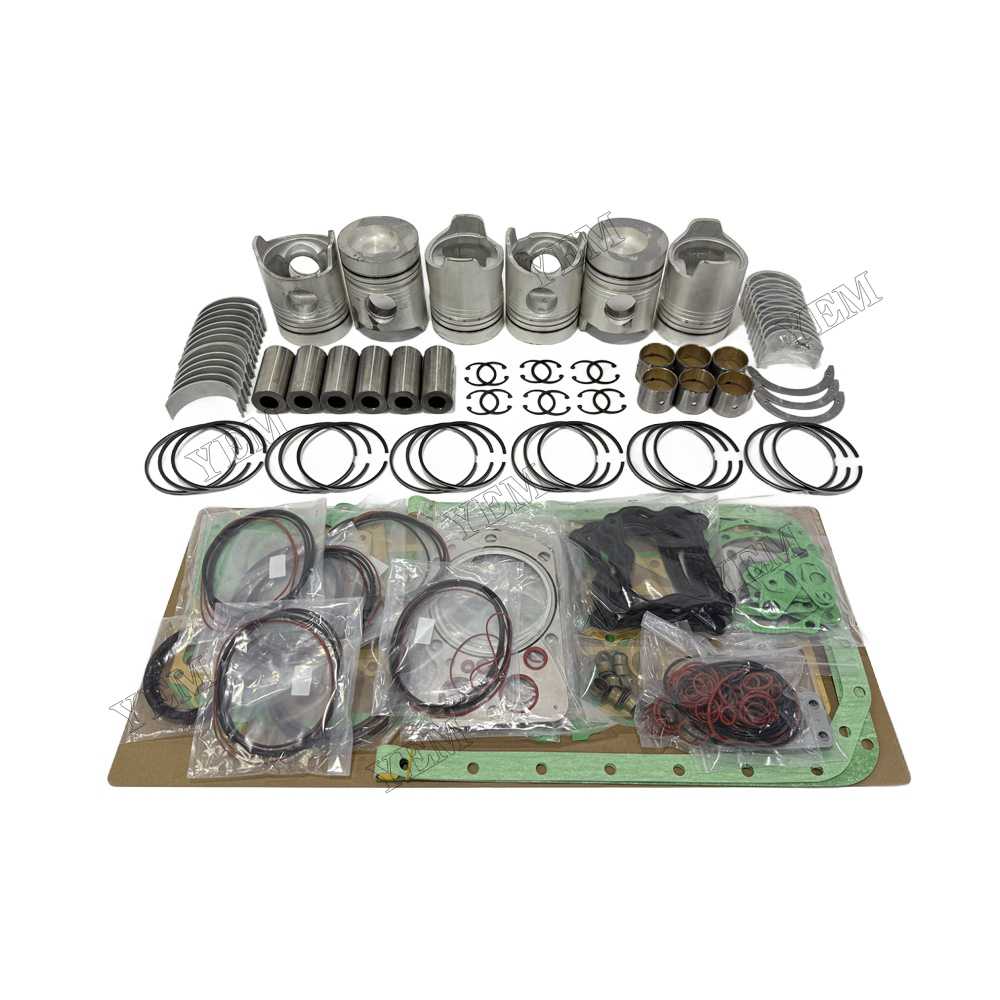 YEM Parts Piston and Rings With Gasket Set With Bearing Set for Mitsubishi 6D20 Spare