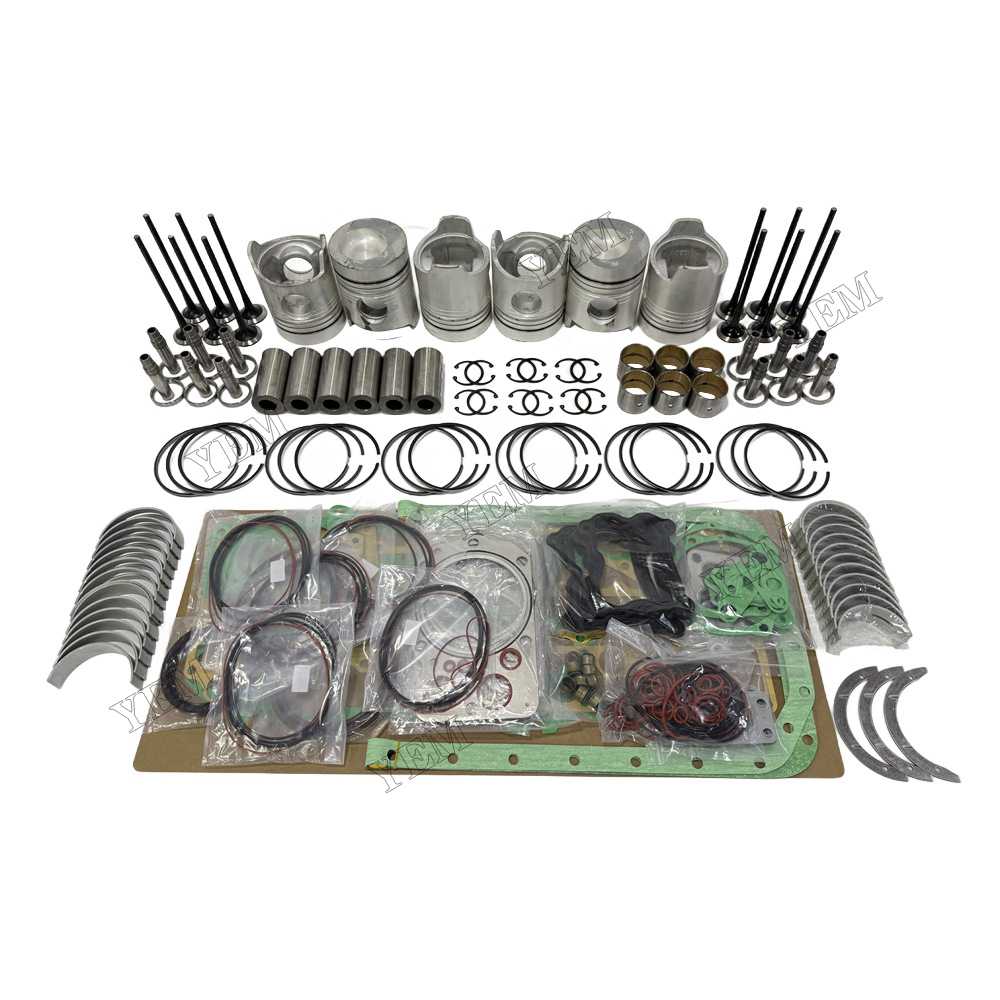 YEM Parts 6D20 Piston Kit With Gasket Set With Bearing Set With Valves for Mitsubishi 6D20 For Mitsubishi