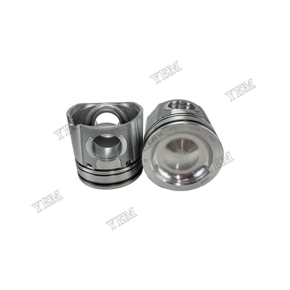 YEM Parts 4955481 Piston +0.5mm for Cummins QSB6.7+0.5 Diesel Engine Spare Parts For Cummins