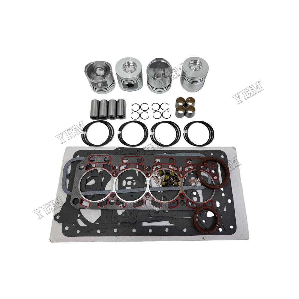 YEM Parts Piston & Ring Assembly + Overhaul Gasket Kit for YANGDONG YND490D Spare Parts