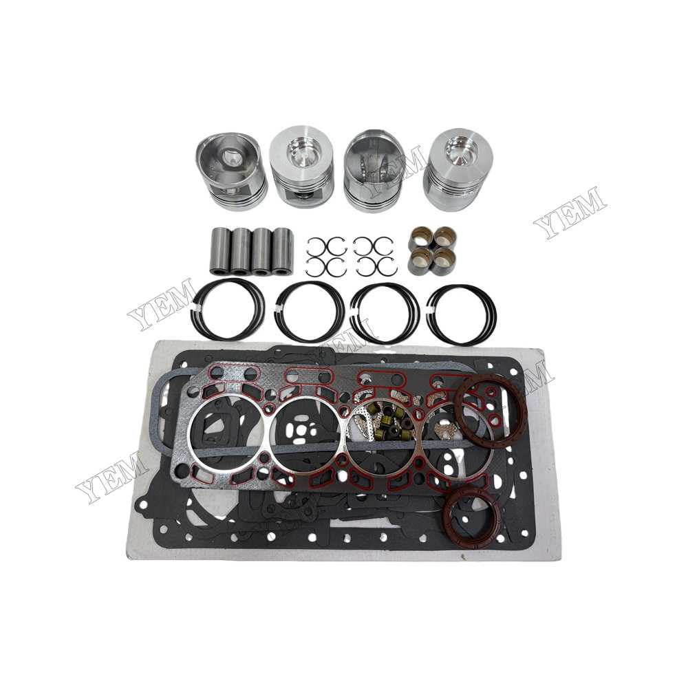 YEM Parts Piston & Ring Assembly + Overhaul Gasket Kit for YANGDONG YND490D Spare Parts For YANGDONG