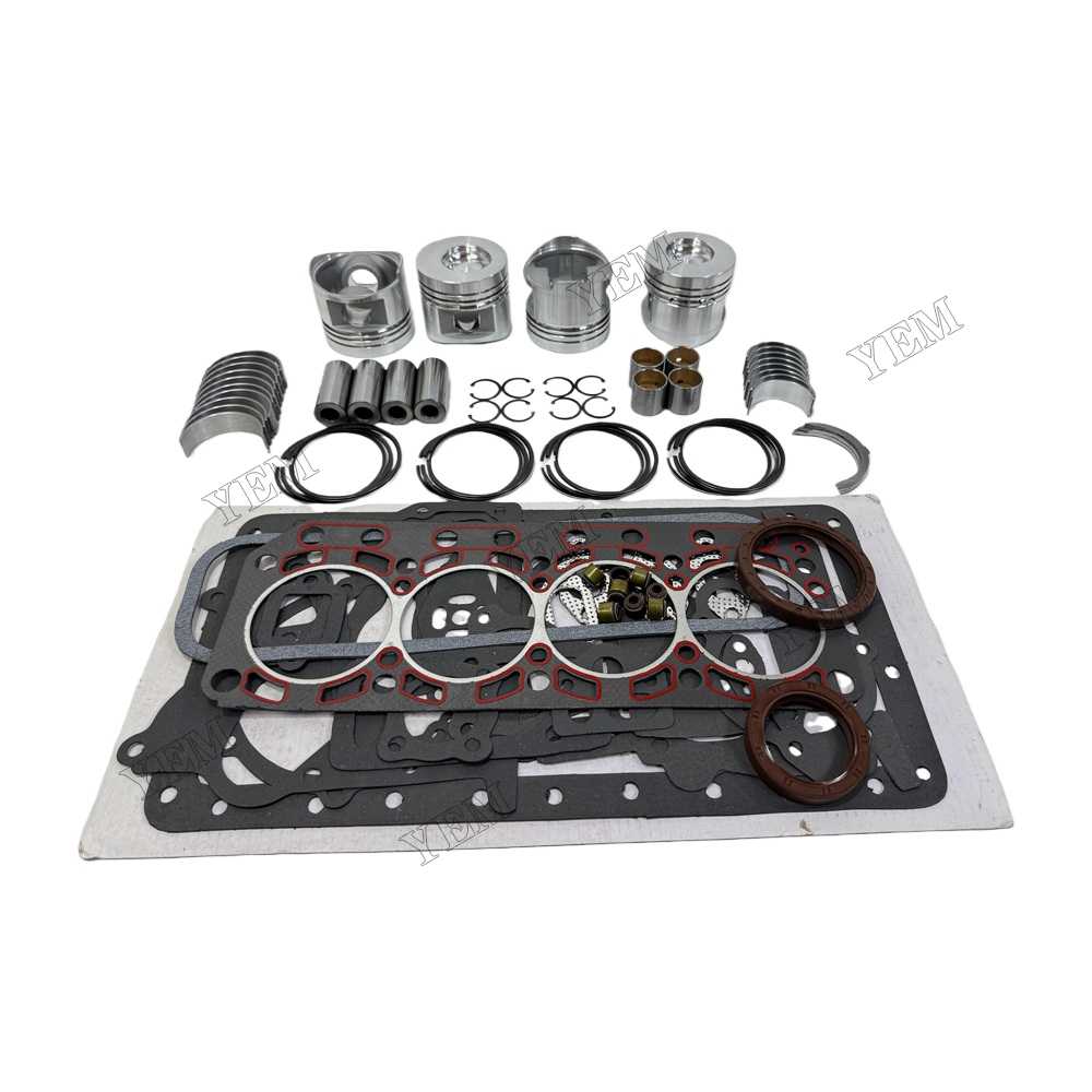 YEM Parts Piston & Ring Assembly + Overhaul Gasket Kit + Main for YANGDONG YND490 For YANGDONG