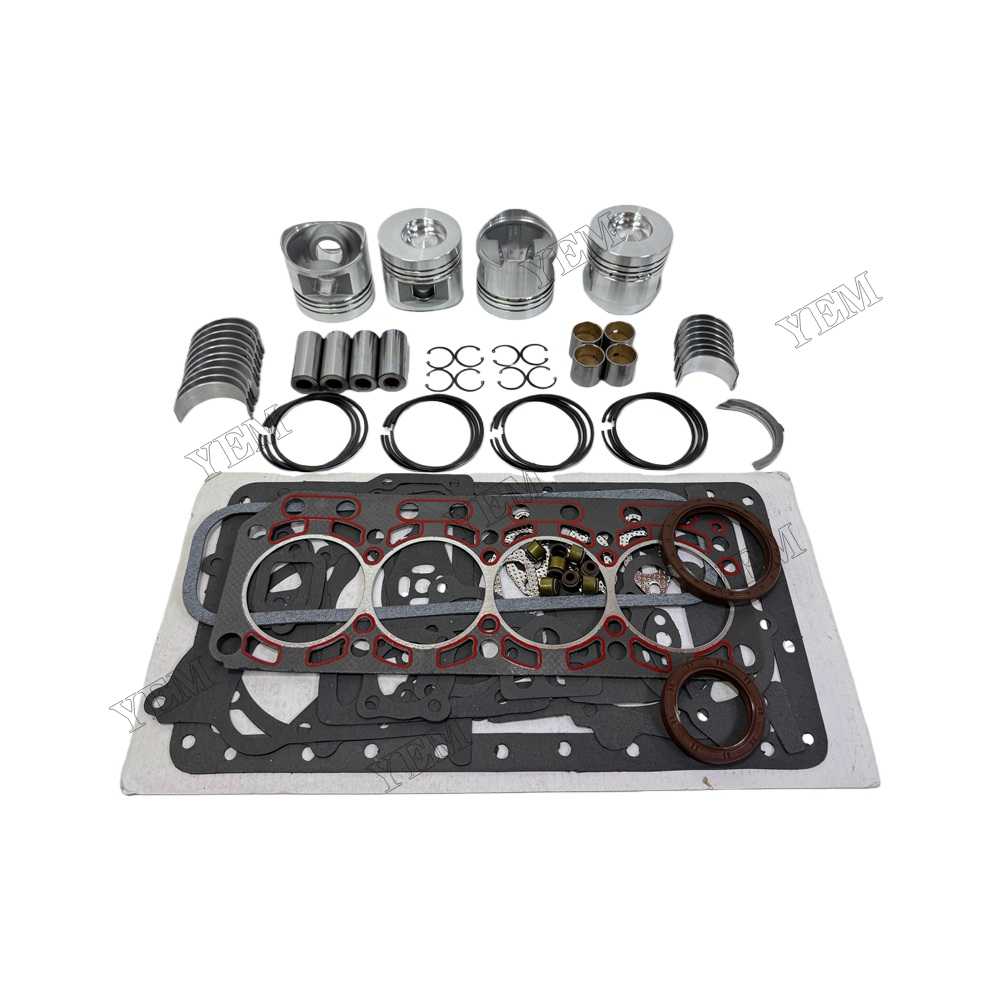YEM Parts Piston & Ring Assembly + Overhaul Gasket Kit + Main for YANGDONG YND490 For YANGDONG