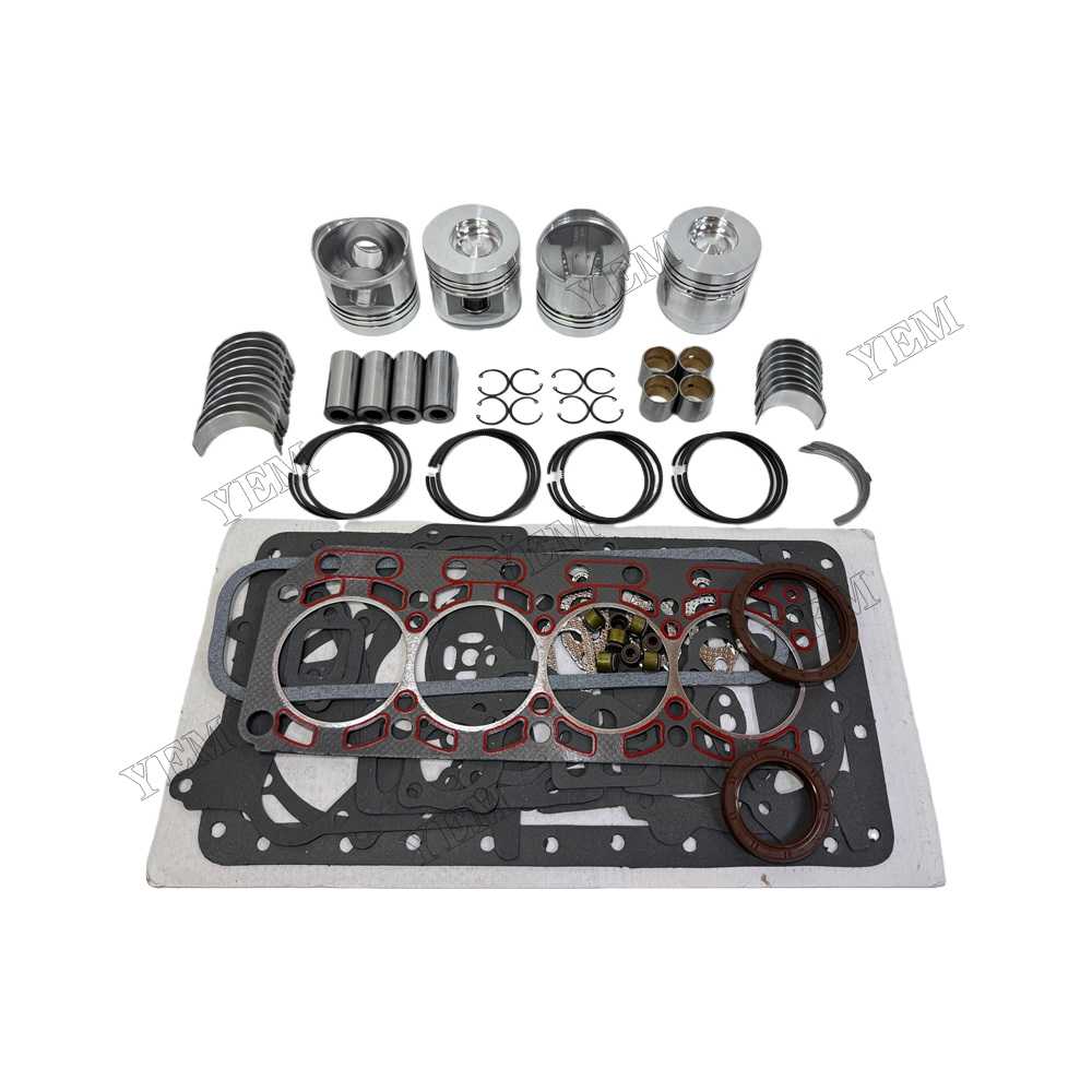 YEM Parts Piston & Ring Assembly + Overhaul Gasket Kit + Main for YANGDONG YND490 For YANGDONG