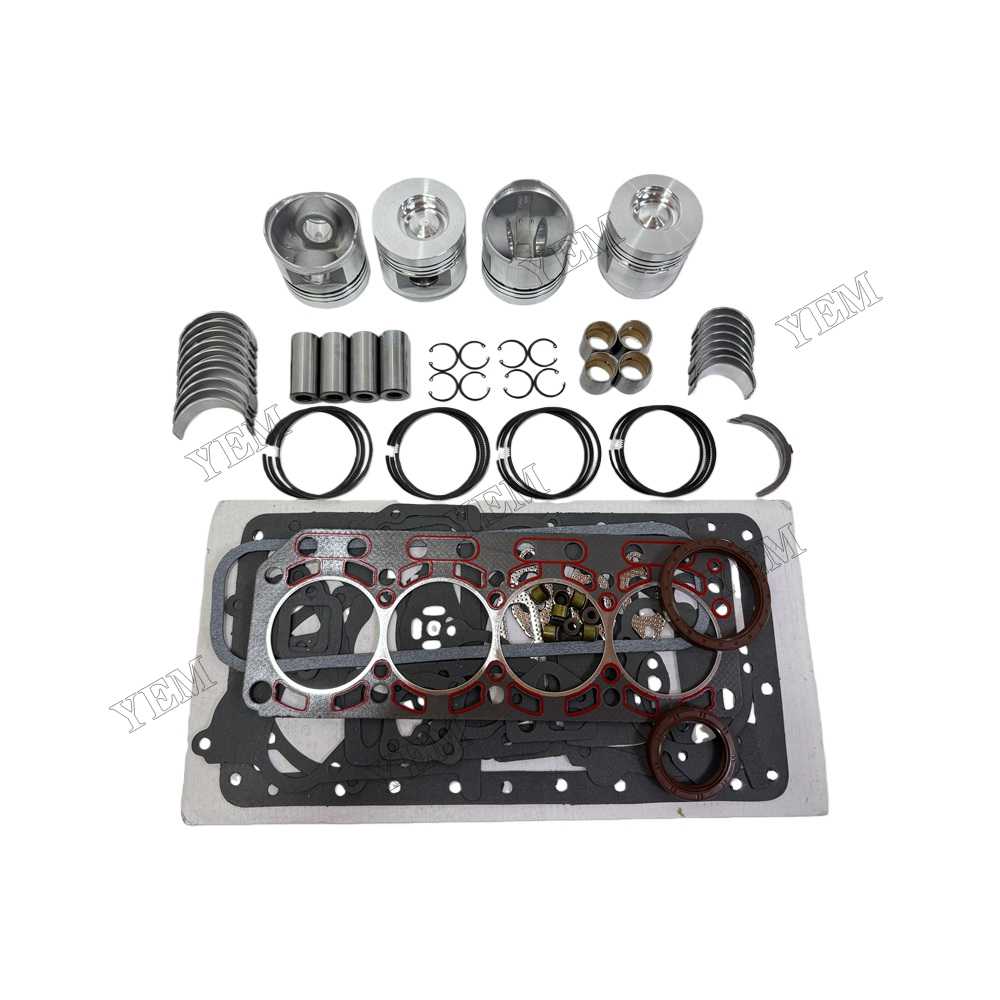 YEM Parts Piston & Ring Assembly + Overhaul Gasket Kit + Main for YANGDONG YND490 For YANGDONG