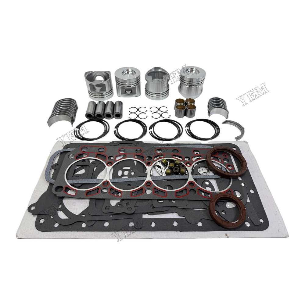 YEM Parts Piston & Ring Assembly + Overhaul Gasket Kit + Main for YANGDONG YND490 For YANGDONG
