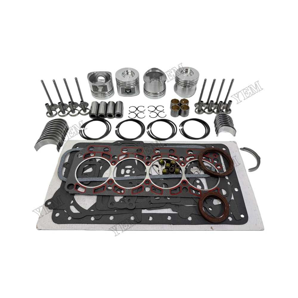 YEM Parts Piston & Ring Assembly + Overhaul Gasket Kit + Main for YANGDONG YND490D