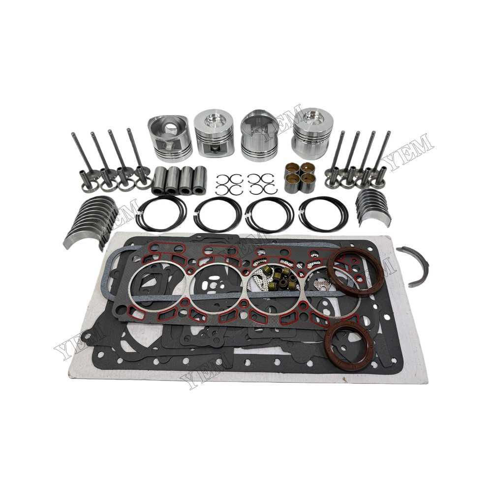 YEM Parts Piston & Ring Assembly + Overhaul Gasket Kit + Main for YANGDONG YND490D For YANGDONG