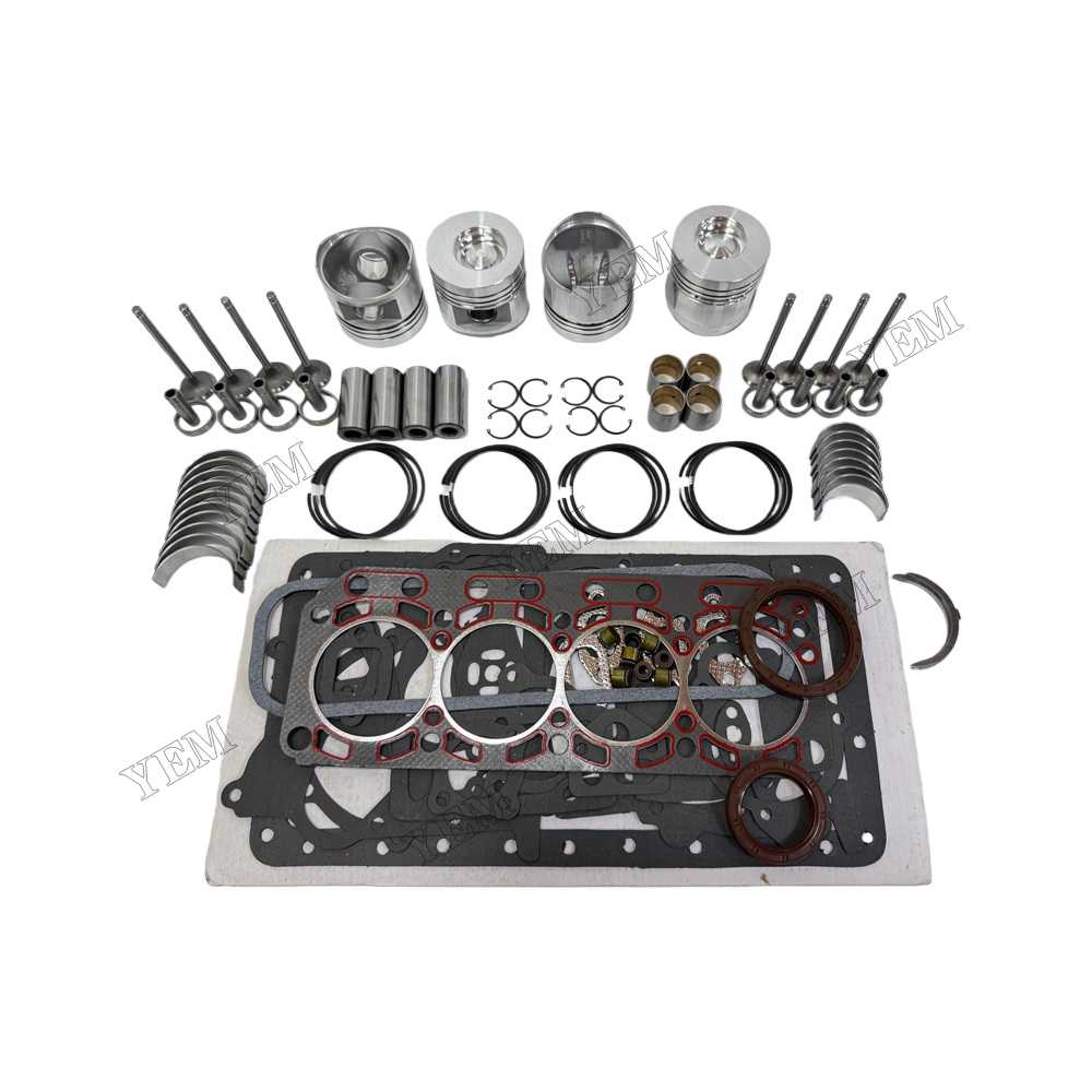 YEM Parts Piston & Ring Assembly + Overhaul Gasket Kit + Main for YANGDONG YND490D For YANGDONG