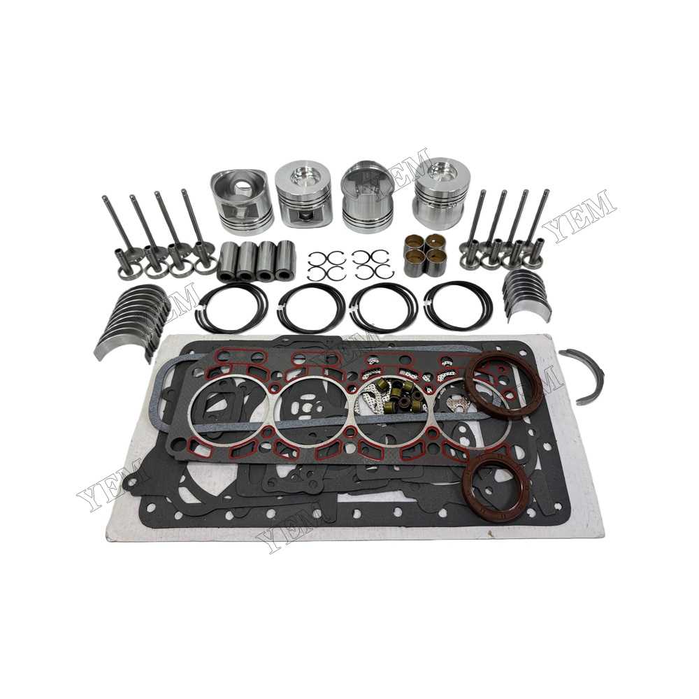 YEM Parts Piston & Ring Assembly + Overhaul Gasket Kit + Main for YANGDONG YND490D For YANGDONG