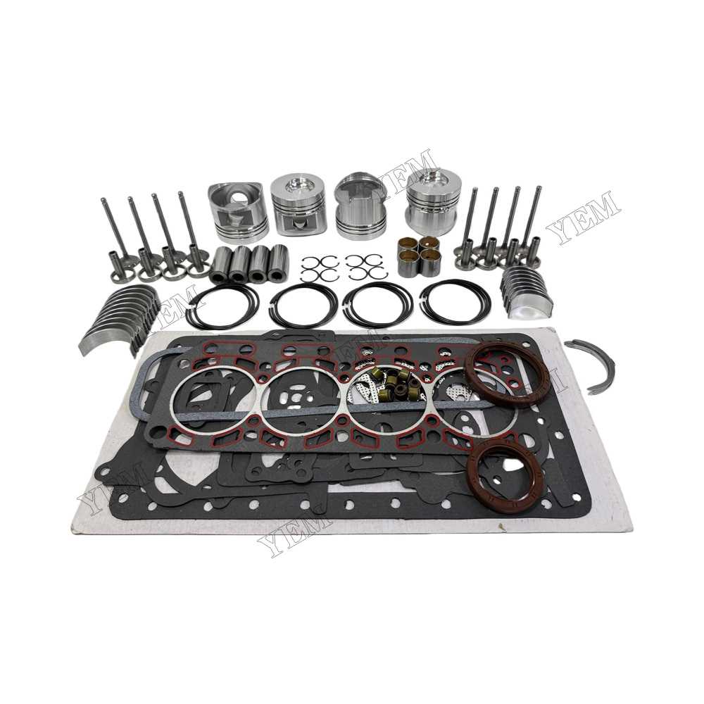 YEM Parts Piston & Ring Assembly + Overhaul Gasket Kit + Main for YANGDONG YND490D For YANGDONG