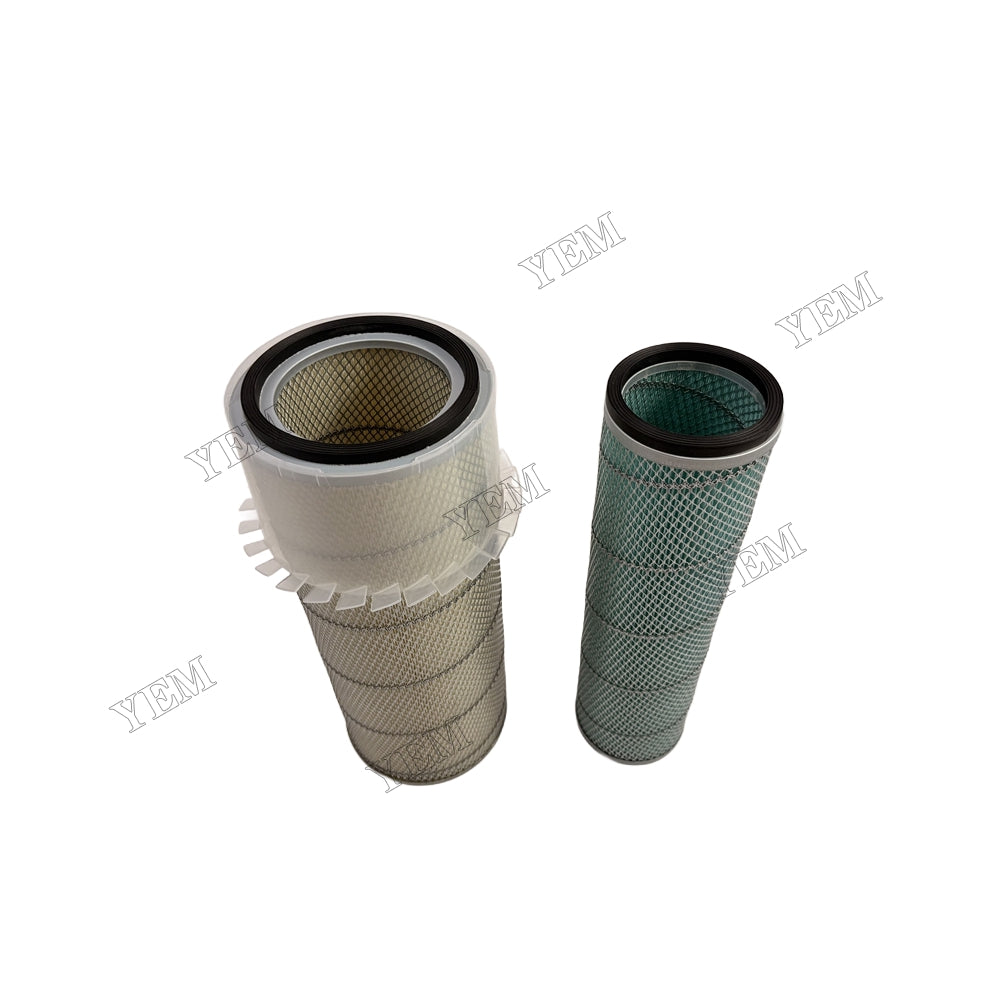 YEM Parts Air Filter Element Set 11EM-21041 and 11EM-21051 for Hyundai R140LC-7 R140W-7 For Hyundai