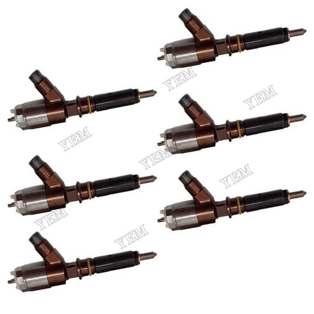 For Caterpillar CAT Engine C6.6 Loader 938H 963D 6 Pcs Fuel Injector 276-8290 293-9590 For Caterpillar