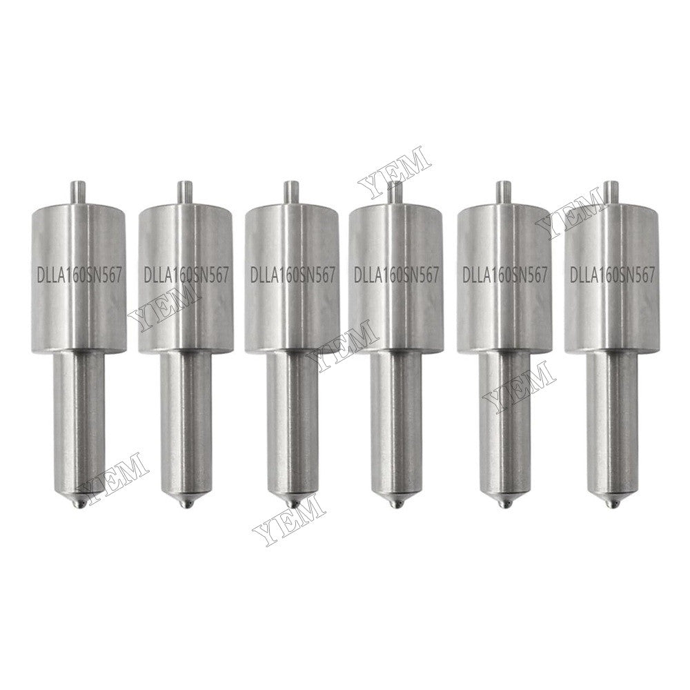 For Mitsubishi Engine 6D15T 6D14T 6016 6017 Truck Fuso FK 6 Pcs Injector Nozzle ME705439 DLLA160SN567