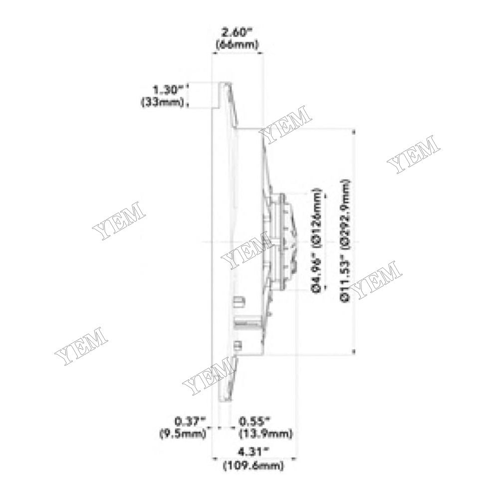 For Spal 11 Dual Paddle Blade High Performance Fan 30102052 2VA06-AP70/LL-37A