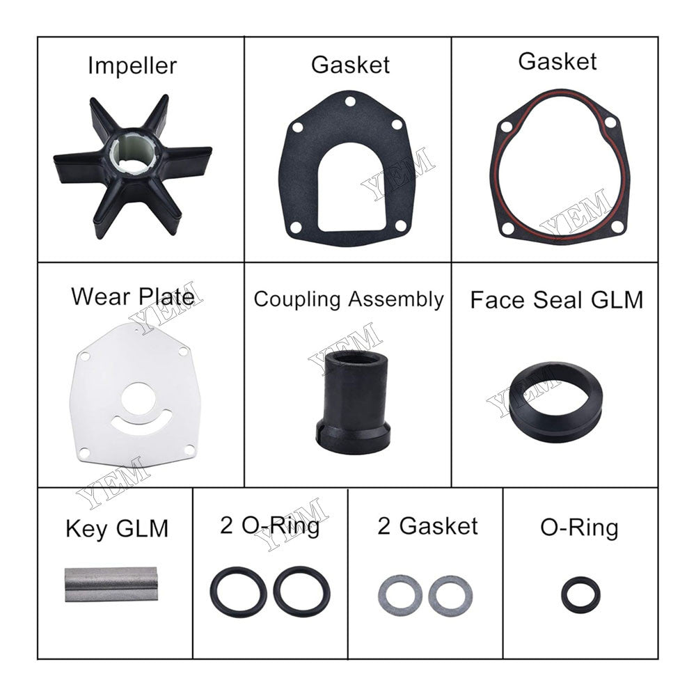 For Mercury Mercruiser Outboard Alpha 1 Gen 2 Outdrive Water Pump Impeller Repair Kit 47-43026Q06 For Mercury