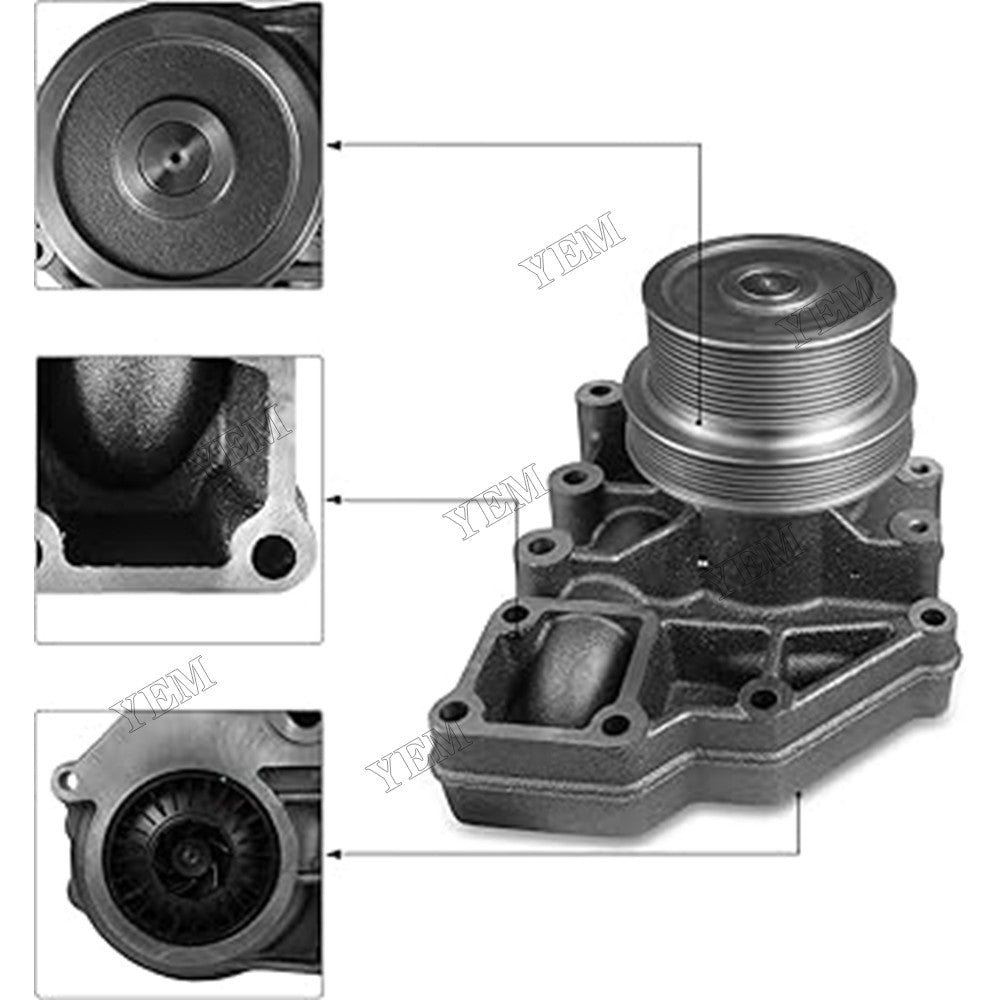 For Cummins ISX 10 Groove Pulley Water Pump 4089908 3800495 4024845 4025097 For Cummins