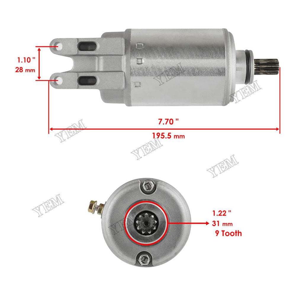 For John Deere Buck 500 Bombardier Traxter500 TraxterMax500 Starter Motor C420-296-125 711296120