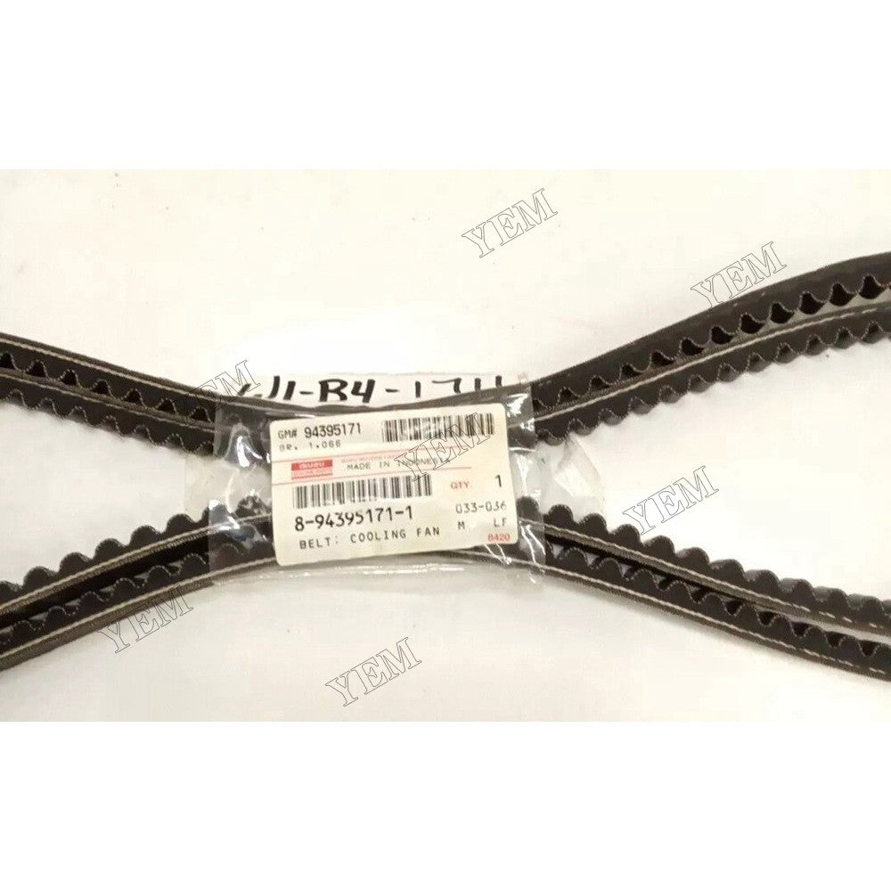 For Isuzu Engine 6BD1 6BB1 6SD1 6BG1 4BG1 Hitachi Excavator EX100W EX160WD EX300-2 EX310H-3C Cooling Fan Belt 1136712830