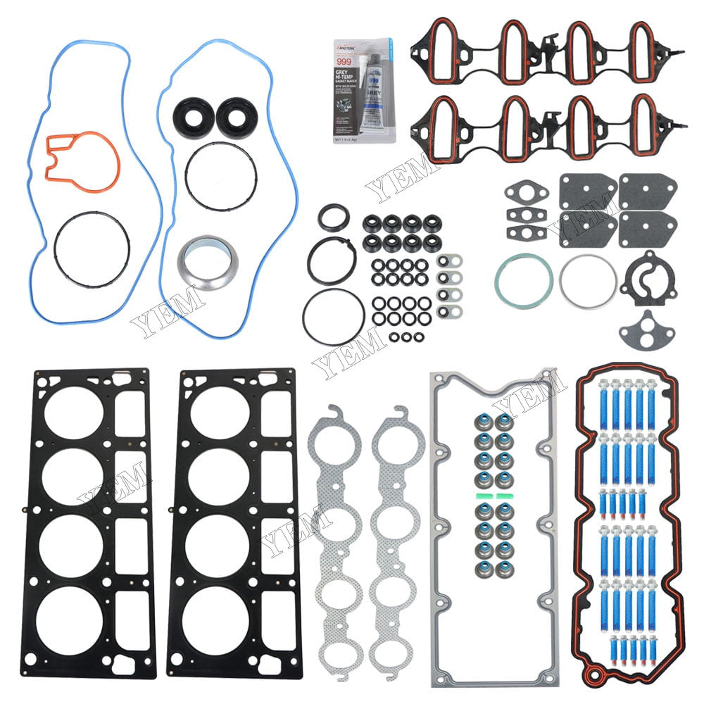 For Chevrolet Express Silverado GMC Yukon Buick Rainier Cadillac 4.8L 5.3L V8 Cylinder Head Gasket Kit With Bolts HS26191PT