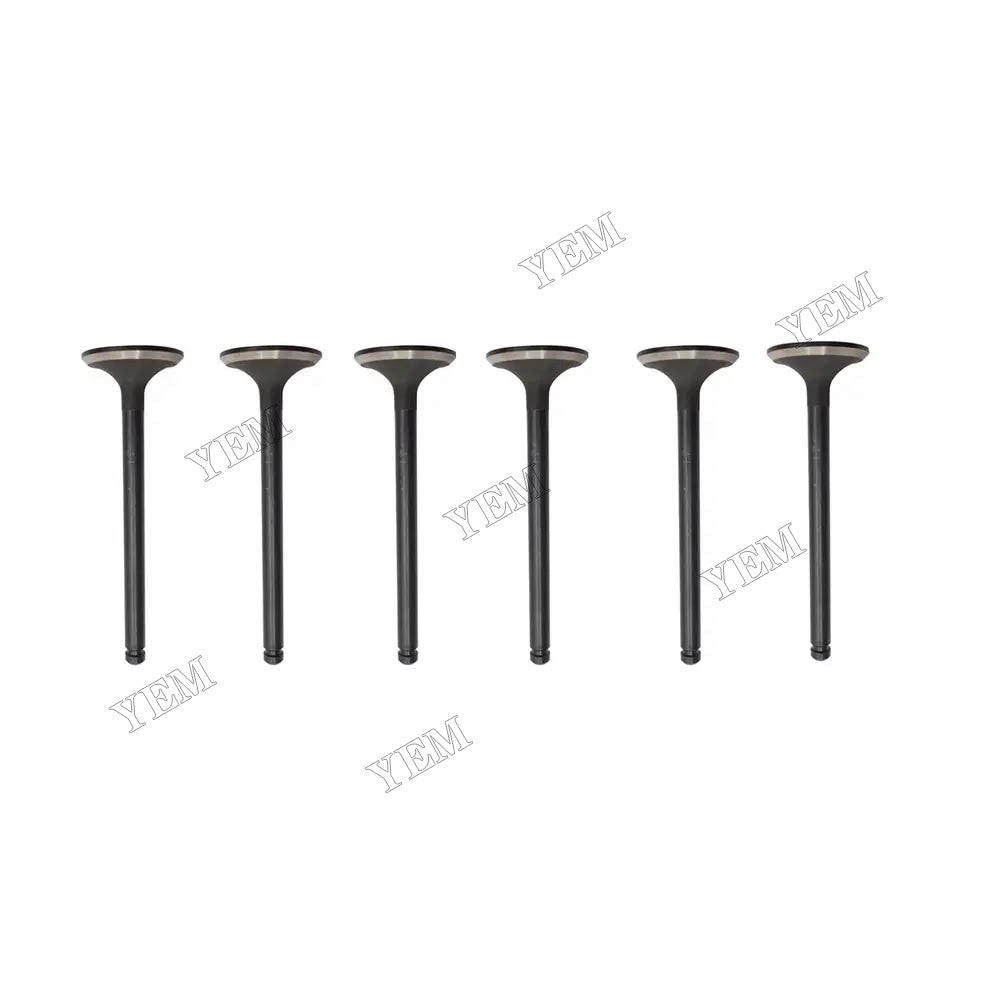 For Komatsu SAA6D108E-2A-8 SAA6D108E-2A-C Engine in USA 6 Pcs Exhaust Valve 6221-43-4210