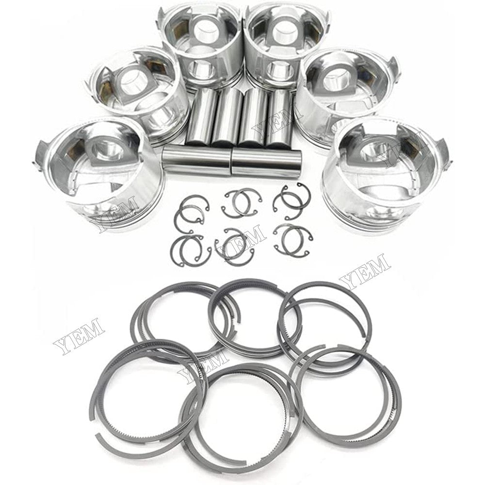 For Deutz Engine BF6M2012 BF6M2012C 6 Pcs Piston Kit 04258283