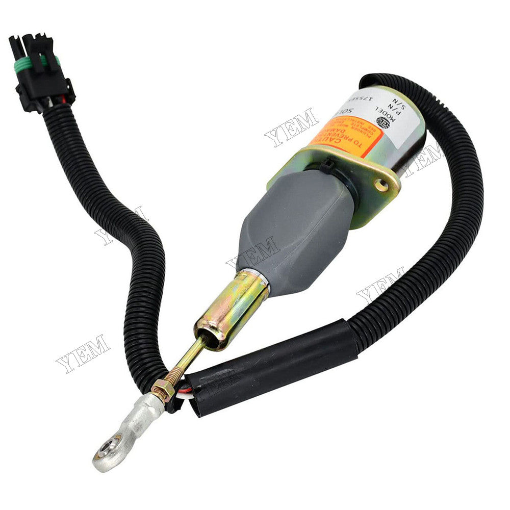 For John Deere Engine 7.6L 6076 8.1L 6081 Buncher 653E Scraper 762B Fuel Shutoff Solenoid RE504223 For John Deere