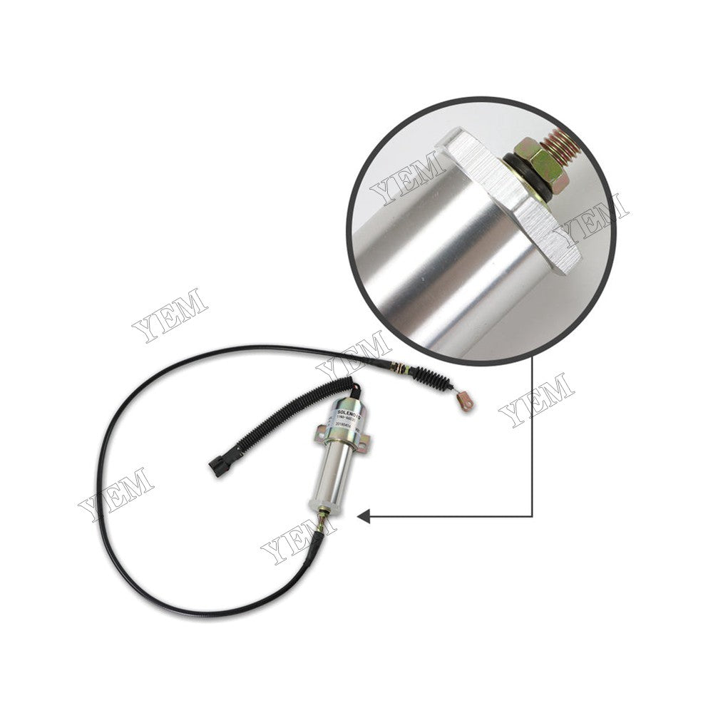 For Doosan Daewoo DH220-5 Hyundai R130-5 R210-7 R210-5 R215-7 Excavator Fuel Shutoff Stop Solenoid 11E1-60100 60V1-60100 For Daewoo