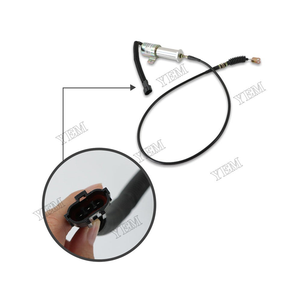 For Doosan Daewoo DH220-5 Hyundai R130-5 R210-7 R210-5 R215-7 Excavator Fuel Shutoff Stop Solenoid 11E1-60100 60V1-60100 For Daewoo