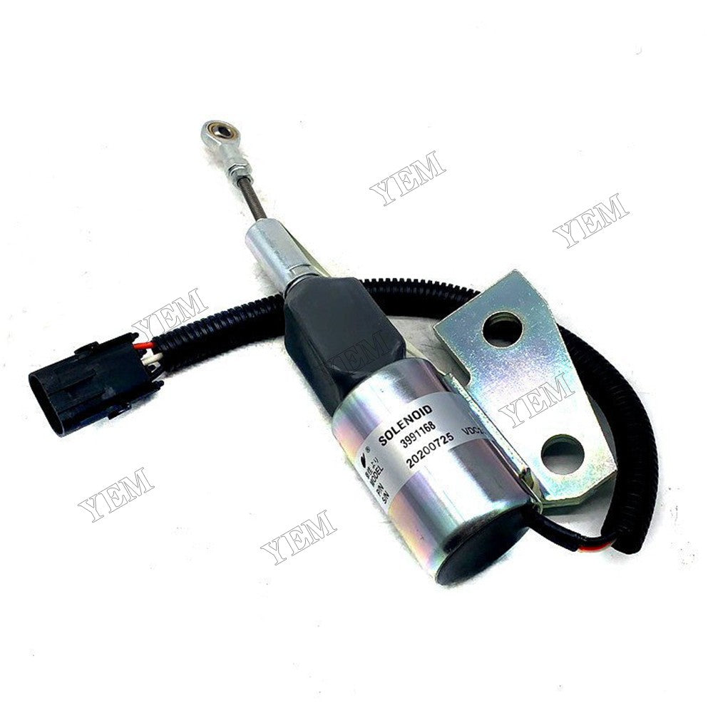 For Cummins 4BT Engine Hyundai R130 Excavator 24V Stop Solenoid SA-4941-24 3991168 3964628 For Cummins