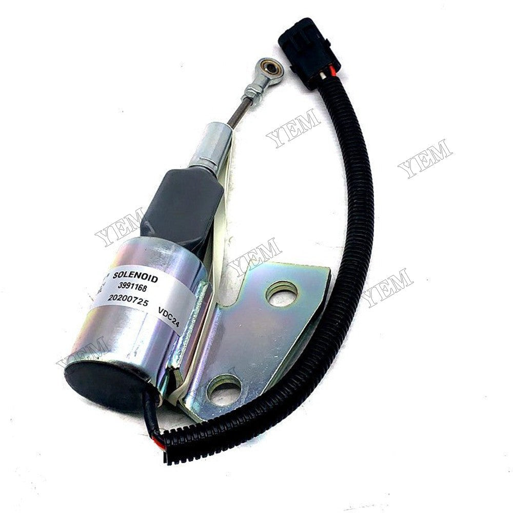 For Cummins 4BT Engine Hyundai R130 Excavator 24V Stop Solenoid SA-4941-24 3991168 3964628 For Cummins