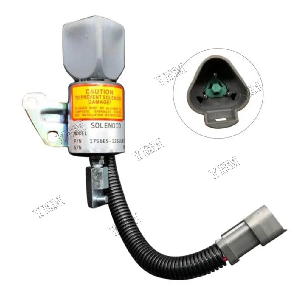 For Komatsu Engine 3D67E-1A-5A 3D67E-2A Excavator PC14R-2 PC14R-3 PC16R-2 PC16R-3 PC18MR-3 Fuel Shut Off Solenoid KT1G386-6001-2 For Komatsu