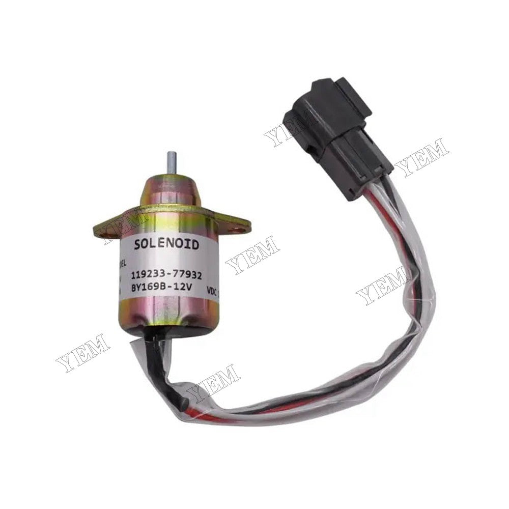 For Yanmar 3TNV70 3TNV88 Hitachi ZX17U-2 ZX17UNA-2 ZX30U-3F ZX33U-3F ZX35U-3F ZX38U-3F ZX48U-3F 12V Fuel Shutdown Shut Off Solenoid 119233-77932 For Yanmar
