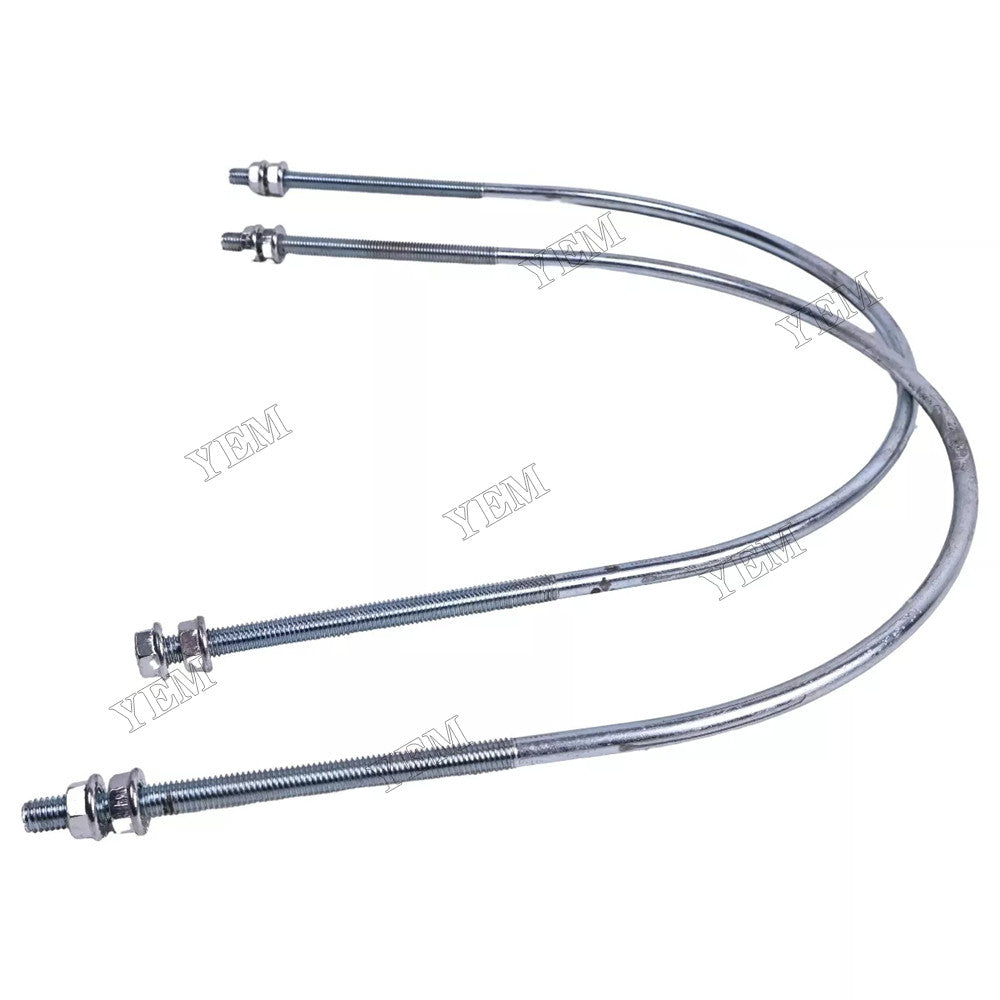 For John Deere Excavator 180 180CW CW Muffler 4479646 with Clamp 4213017 and 2Pcs U-Bolt 4427493