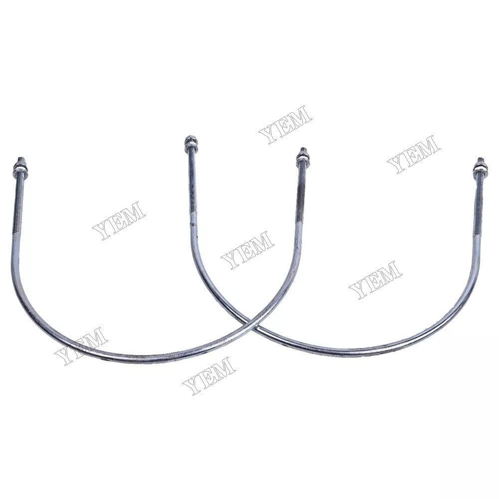 For John Deere Excavator 180 180CW CW Muffler 4479646 with Clamp 4213017 and 2Pcs U-Bolt 4427493 For John Deere