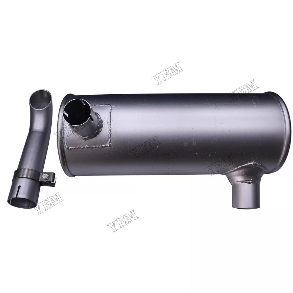 For Hitachi Excavator EX60BUN-5 EX70LCK-5 EX75UR-3 EX75URLC-3 EX80U EX60-5 EX60LC-5 EX80-5 Muffler Silencer 4389278 and Clamp with 2Pcs U-Bolt