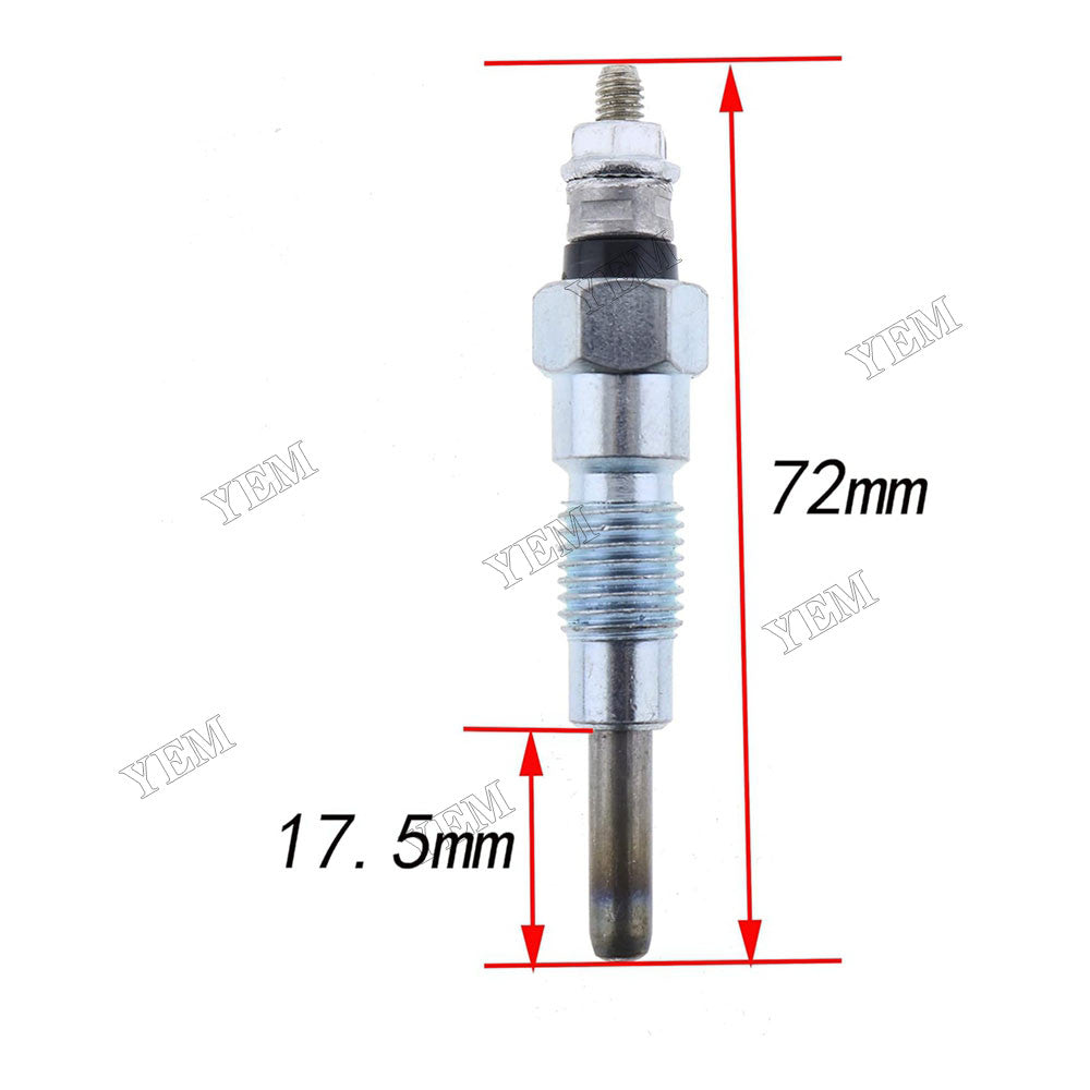 For Hinomoto Tractor E1804 E2002 E2004 E2302 E2304 3 Pcs Glow Plug 6101-8321-00