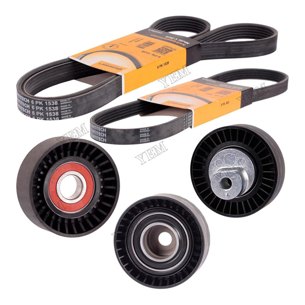 For BMW E46 E39 E38 X5 E53 Z3 E36 Conti V Belt 6pk1538 5pk865 Pulley Tensioner Pulley Set For BMW