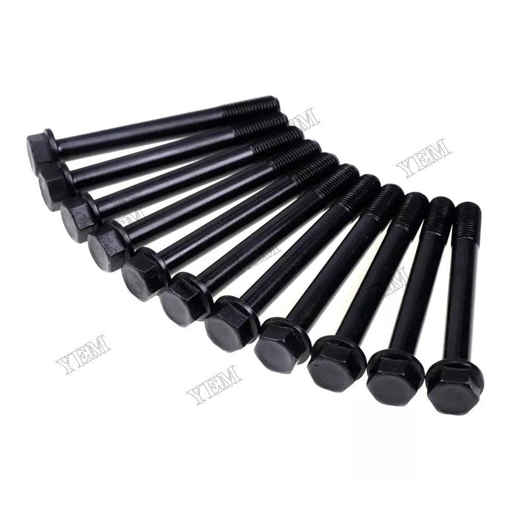 For Mitsubishi Engine S3L S3L2 Cub Cadet Compact Tractor 7000 7200 7205 7260 7265 7360SS 11Pcs Cylinder Head Bolts 31A01-11100 For Mitsubishi