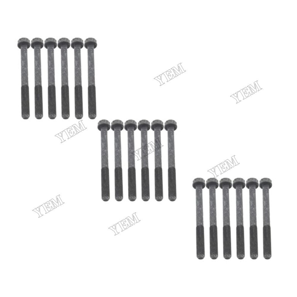 For Isuzu Engine C240 4JB1 4JB1-TC 4JB1-T 4JG1 4JG2 4JA1 4JC1 4JE1 4JJ1 4JH1 4JF1 4JD1 4KH1 4JA1-T 4JH1-T 18Pcs Cylinder Head Bolt 8942473551 8944556670 8971334161 For Isuzu