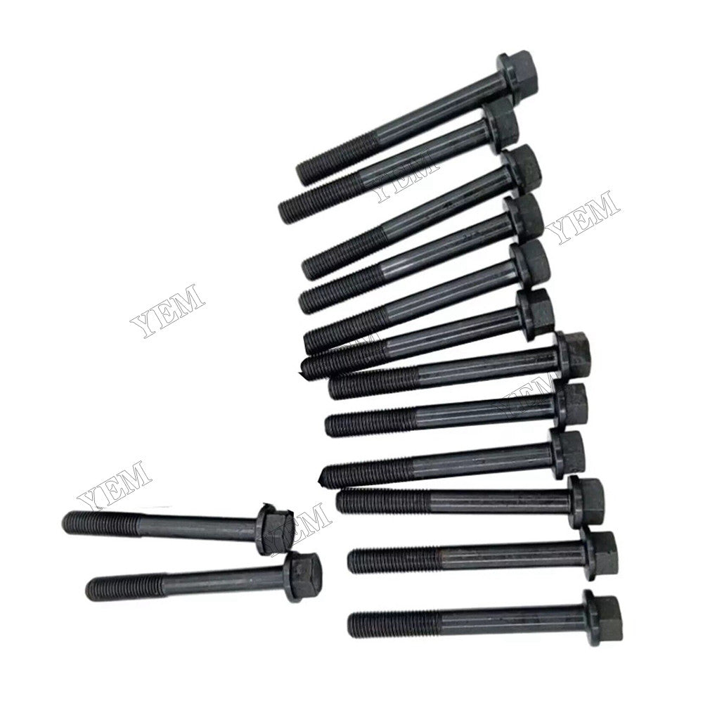 For Kubota D850 Engine B1550D B1750E B20 B4200D KH-36 KH-41 KH-51 KH-61 14 PCS Cylinder Head Bolt 15901-03450