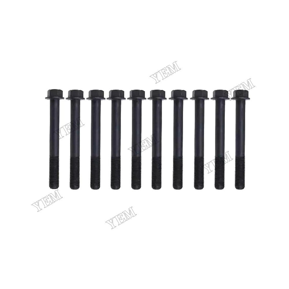 For Isuzu Engine 3LD1 3LD2 4LE1 4LE2 Hitachi Excavator EX27U EX30U EX35U EX40U EX50U ZX27U ZX30U ZX35U ZX40U ZX50U ZX70-3 ZX75US-3 ZX85US-3 10Pcs Cylinder Head Bolt 8970369591