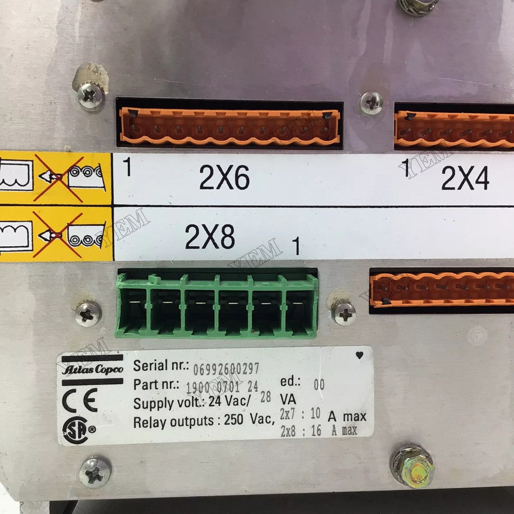 For Atlas Copco Screw Air Compressor Electronikon Controller Panel 1900-0701-24 1900070124 For Atlas Copco