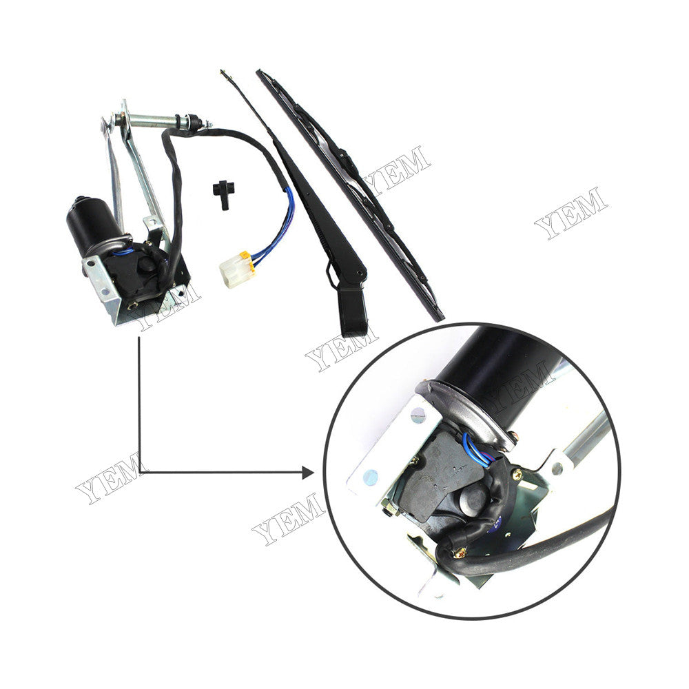 For Komatsu Excavator PC130-8 PC300-8 PC350-8 PC200-7 PC300-7 PC400-7 Wiper Motor 20Y-54-52211 For Komatsu