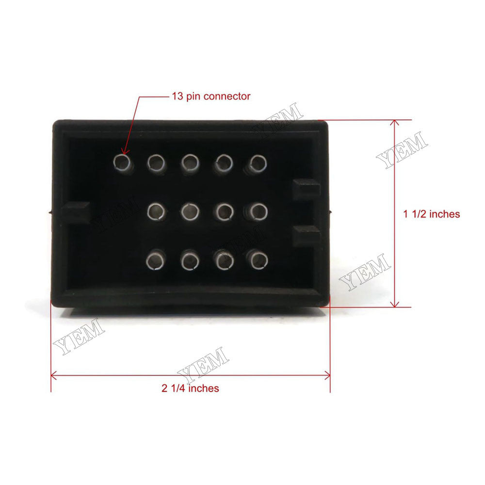 For Boss Snowplow 13 Pin Male Plow Side Harness Connector MSC04754 1304744 YEMPARTS