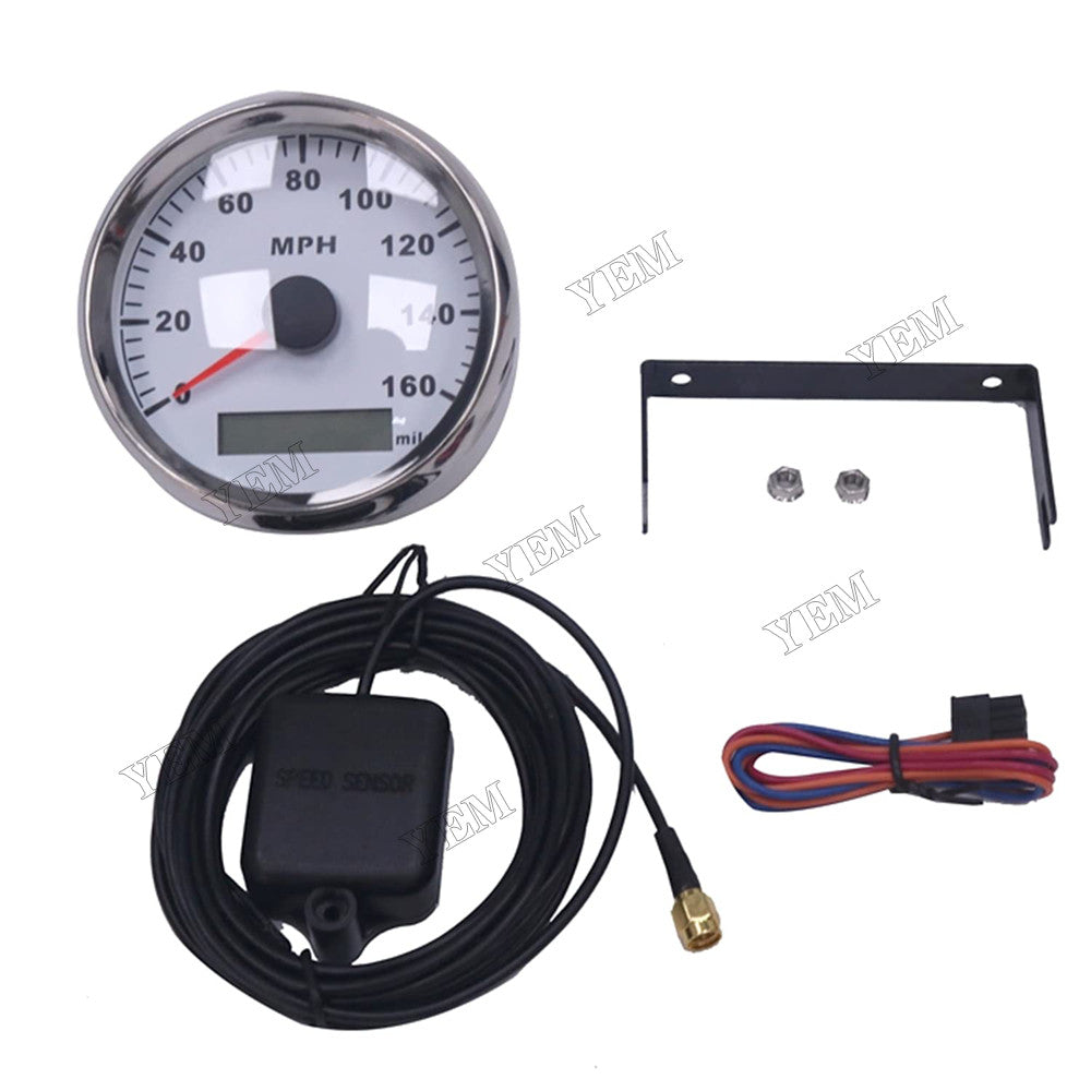For Car Truck Motorcycle 85mm 0-160MPH GPS Speedometer 910-10005 91010005 YEMPARTS