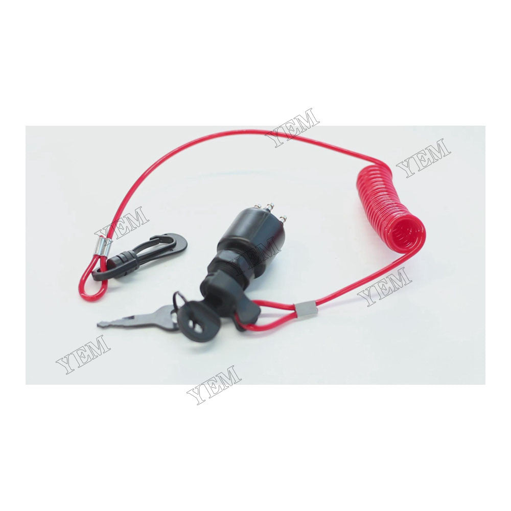 For OMC Johnson Evinrude BRP 40-200HP Outboard Motor Ignition Switch & Keys with Safety Lanyard 175974