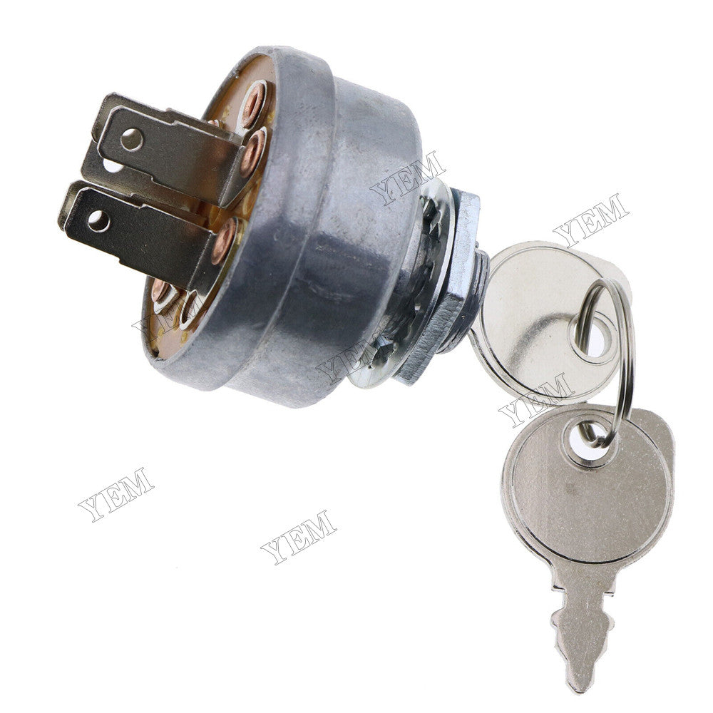 For John Deere S80 S82 S92 R70 R75 R92 65 66 68 70 21P 100 108 111 111H 112H 1170 5 Terminal 3 Position Ignition Switch With 2 Keys AM102551 AM34872 For John Deere