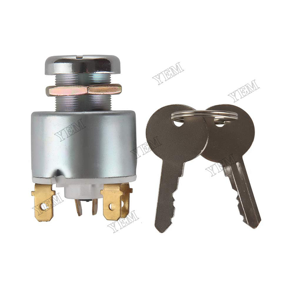 For Car Motorcycle Boat Tractor Trailer Digger 3 Position 5 Terminal Wire Ignition Starter Switch With 2 Keys 31973K4183 SPB501 551508G YEMPARTS